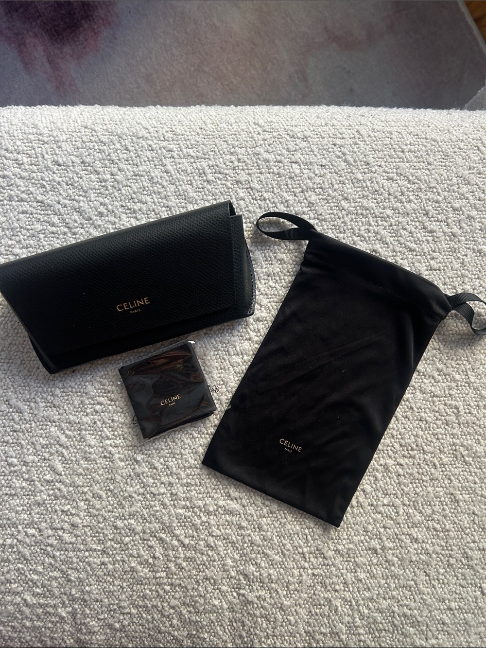 Celine Eyeglass Case, Pouch and Cleaning Cloth